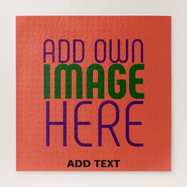 MODERNE EDITABLE TOMATO RED IMAGE TEXT TEMPLATE PUZZLE (Vertikal)