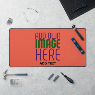 MODERNE EDITABLE TOMATO RED IMAGE TEXT TEMPLATE SCHREIBTISCHUNTERLAGE