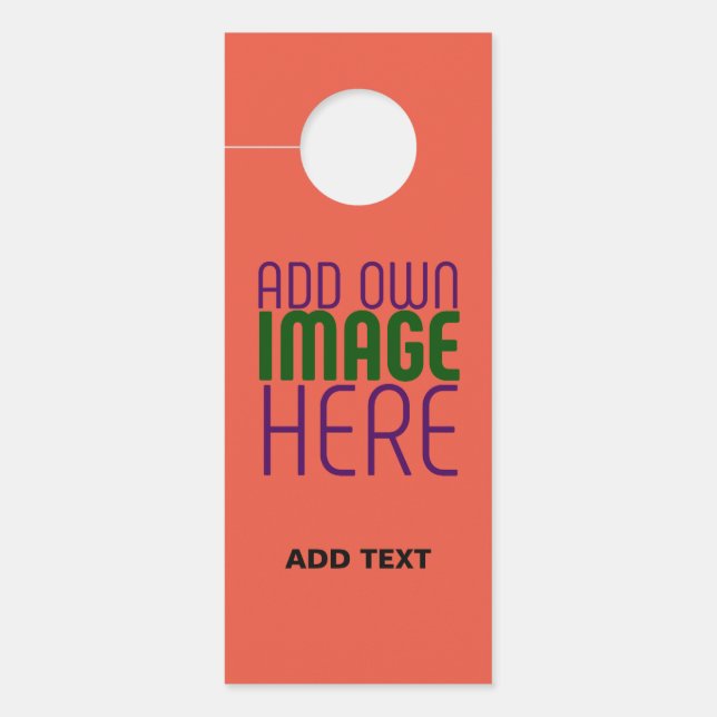 MODERNE EDITABLE TOMATO RED IMAGE TEXT TEMPLATE TÜRANHÄNGER (Vorderseite)