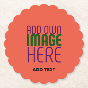 MODERNE EDITABLE TOMATO RED IMAGE TEXT TEMPLATE UNTERSETZER