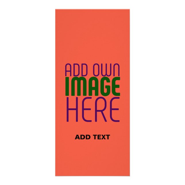 MODERNE EDITABLE TOMATO RED IMAGE TEXT TEMPLATE WERBEKARTE (Vorne)