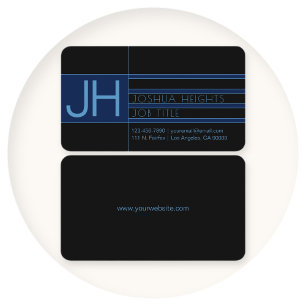 Moderne editierbare Formen und Farben   Blau und S Visitenkarte