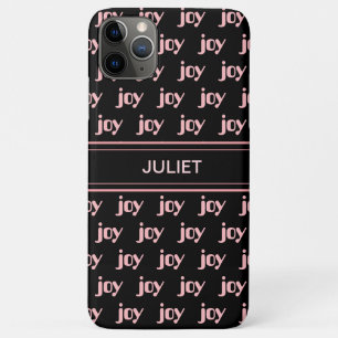 Moderne editierbare Pink Joy Kalligrafie auf Schwa Case-Mate iPhone Hülle
