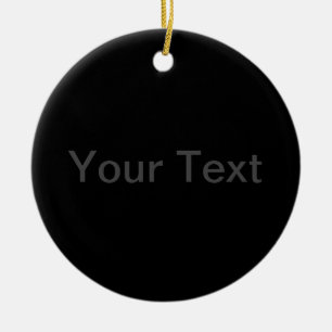 Moderne editierbare Schrift Dunkelgrau & Schwarz Keramik Ornament