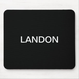 Moderne editierbare Schrift Schwarz & Weiß Mousepad