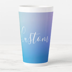 Moderne editierbare Skriptschrift Farbige Ombre Milchtasse