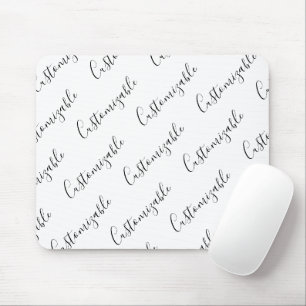 Moderne editierbare Skripttextvorlage   Schwarz &  Mousepad