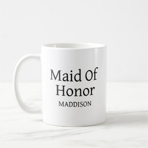 Moderne Ehrenjungfer individuell benannte Kaffeeta Kaffeetasse