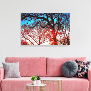 Moderne Eichenbäume Foto Canvas Print Leinwanddruck