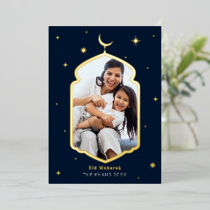 Moderne Eid Mubarak Feiertagsfolien-Einladung Folieneinladung