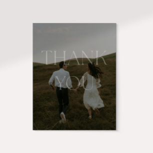 moderne Ein Foto Hochzeit danke Karte