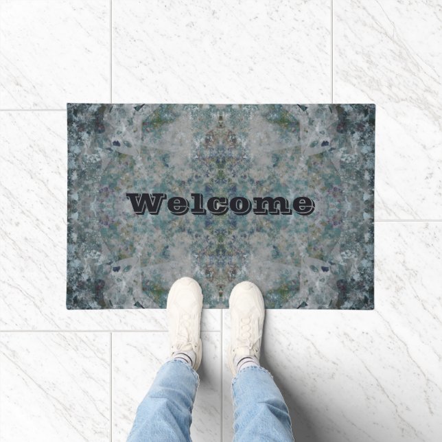 Moderne, eine Art Abstrakte Kunst in einer foggisc Fußmatte (Indoor)