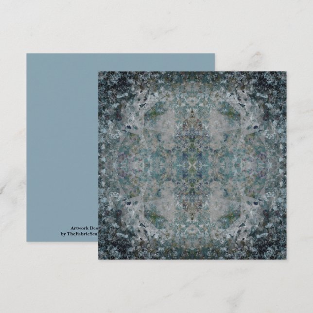 Moderne, eine Art Abstrakte Kunst in einer foggisc Karte (Vorne/Hinten)