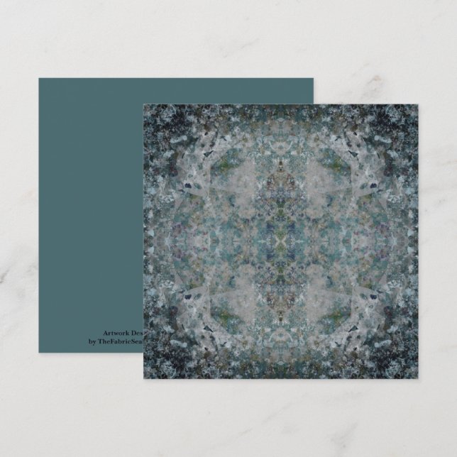 Moderne, eine Art Abstrakte Kunst in einer foggisc Karte (Vorne/Hinten)