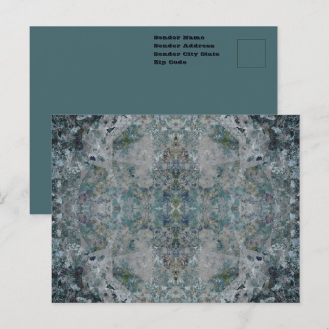 Moderne, eine Art Abstrakte Kunst in einer foggisc Postkarte (Vorne/Hinten)