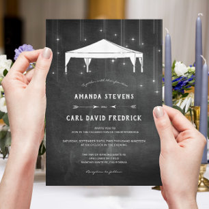Moderne, einfache Abend-Hochzeit Einladung
