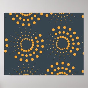 Moderne, einfache, abstrakte geometrische Musterku Poster