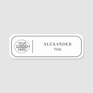 Moderne, einfache Add-On-Logos Namensschild