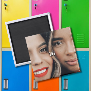 Moderne einfache All-Over-Foto-BFF Magnet