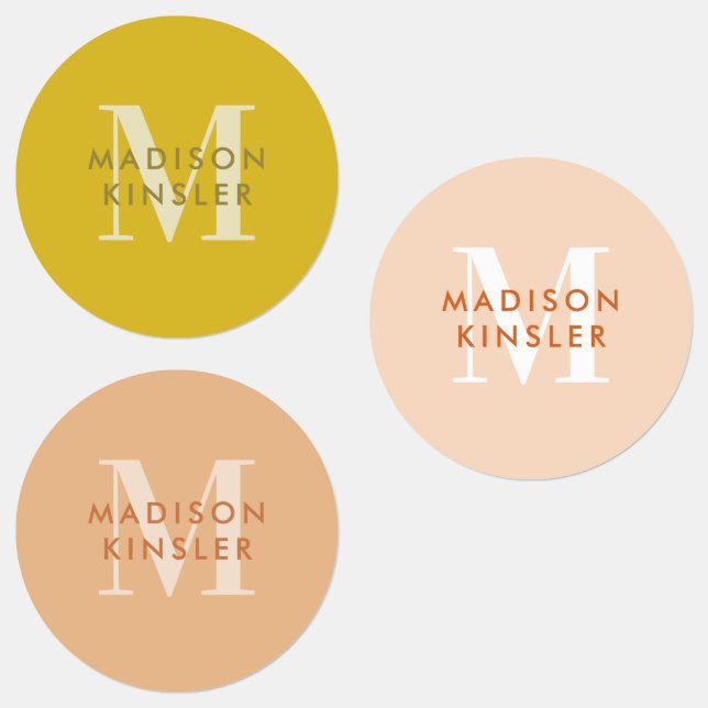 Moderne einfache Anfangskennzeichen Boho wasserdic Etiketten (Gruppe)