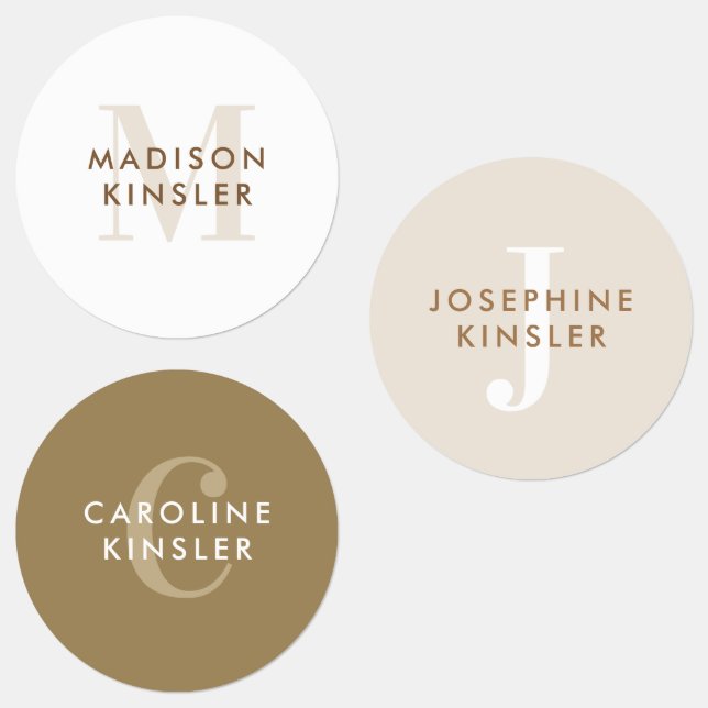 Moderne einfache Anfangskennzeichen Boho wasserdic Etiketten (Gruppe)