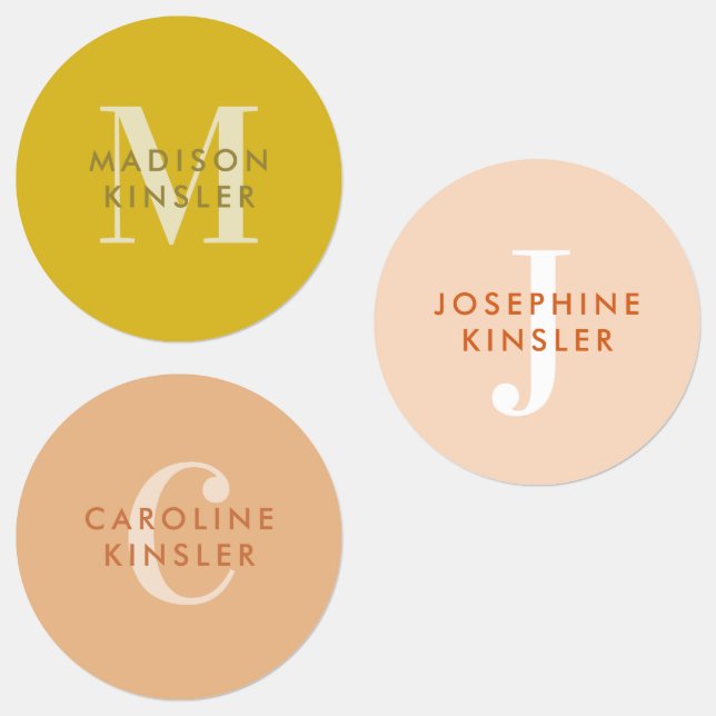 Moderne einfache Anfangskennzeichen Boho wasserdic Etiketten (Gruppe)