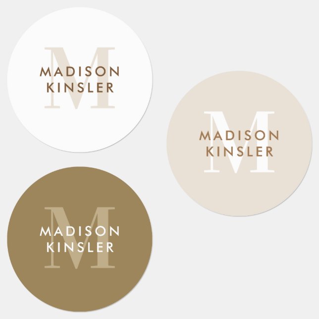 Moderne einfache Anfangskennzeichen Boho wasserdic Etiketten (Gruppe)