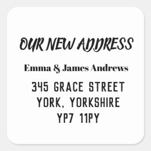 Moderne, einfache Ankündigung Square Sticker