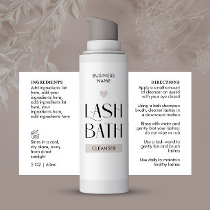 Moderne, einfache Beige Lash Extensions Foam Clean Rechteckiger Aufkleber