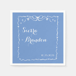 Moderne einfache, benutzerdefinierte Blue Ribbon W Serviette