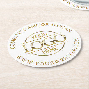 Moderne einfache benutzerdefinierte Firmenlogo-Mar Runder Pappuntersetzer