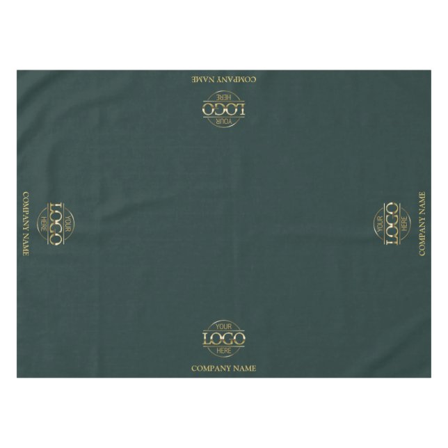 Moderne einfache benutzerdefinierte Geschäftslogo- Tischdecke (Vorderseite (Horizontal))