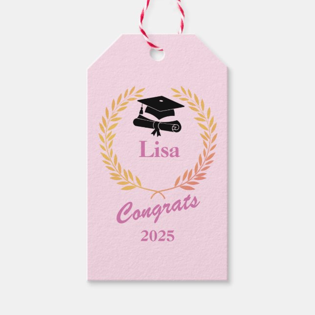 Moderne, einfache, benutzerfreundliche Jahr- und N Geschenkanhänger (Vorderseite)