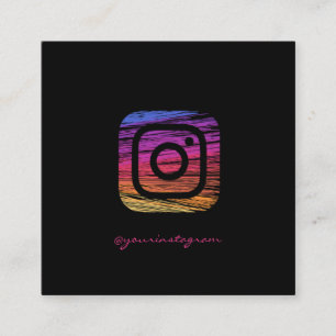 Moderne, einfache Berufliche, instagramm soziale M Quadratische Visitenkarte