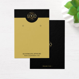Moderne, einfache Black & Gold Schmuckkarte