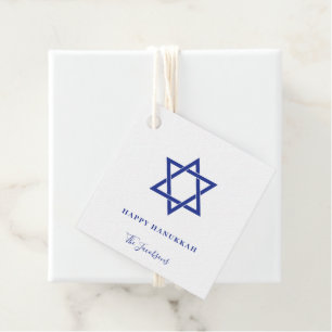 Moderne einfache blaue Star von David Hanukkah Geschenkanhänger