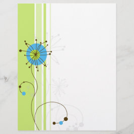 Moderne, einfache Blume Grüne Typografie