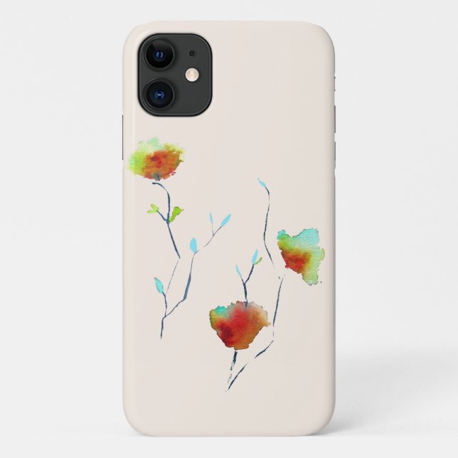 Moderne, einfache Blume Herbst Kunst Case-Mate iPhone Hülle (Rückseite)