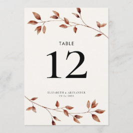 Moderne, einfache botanische Herbstlaube Hochzeite