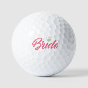 Moderne einfache Braut rosa goldener Diamant Glitt Golfball
