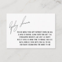 Moderne, einfache Bridal Display Duschkarte