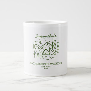 Moderne einfache Camping-Junggesellinnenparty Natu Jumbo-Tasse