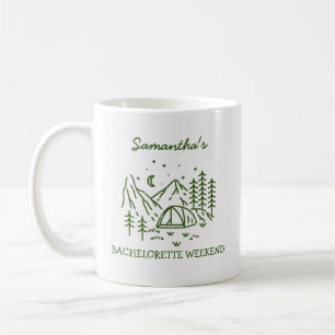 Moderne einfache Camping-Junggesellinnenparty Natu Kaffeetasse