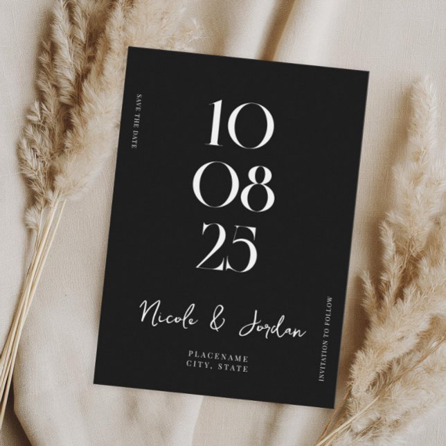 Moderne, einfache Chic-Hochzeit Save The Date (Von Creator hochgeladen)