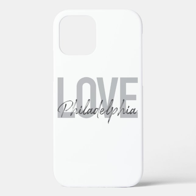 Moderne, einfache, coole Design-Liebe Philadelphia Case-Mate iPhone Hülle (Rückseite)