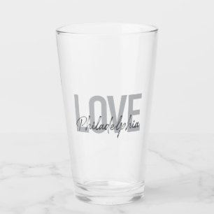 Moderne, einfache, coole Design-Liebe Philadelphia Glas