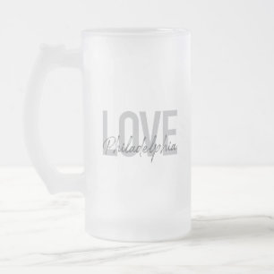 Moderne, einfache, coole Design-Liebe Philadelphia Mattglas Bierglas