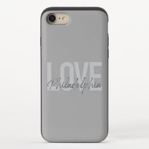 Moderne, einfache, coole Design-Liebe Philadelphia iPhone 8/7 Slider Hülle