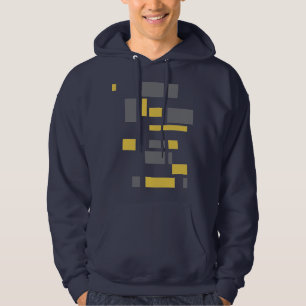 Moderne, einfache, coole geometrische gelbe graue hoodie