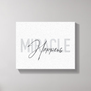 Moderne, einfache, coole Typografie Das Wunder ges Leinwanddruck